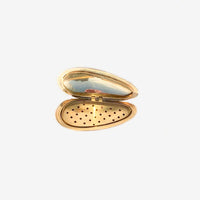 18ct gold, red & white enamel vinaigrette c.1970s
