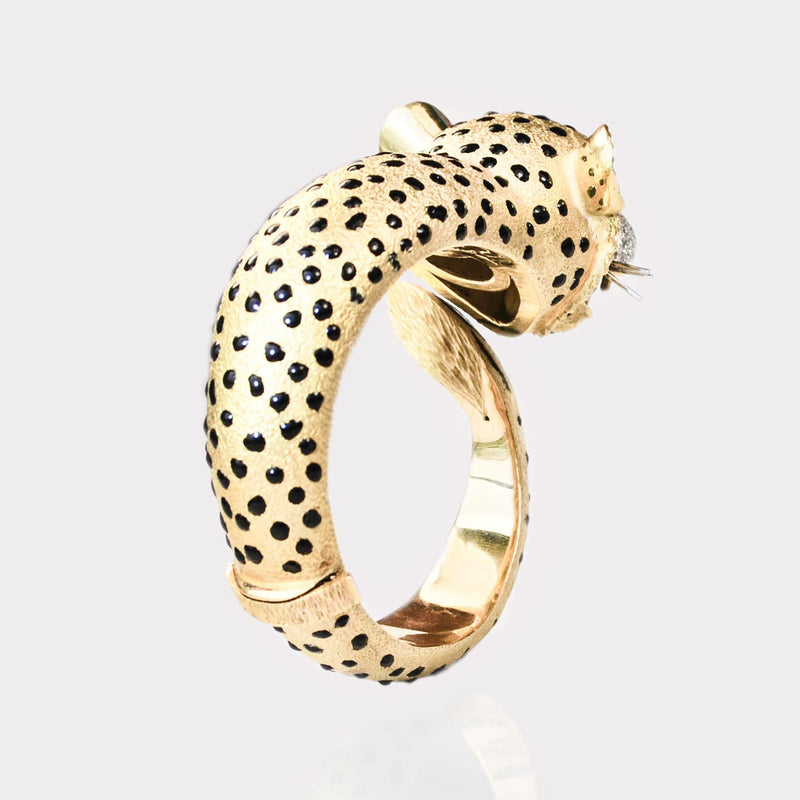 Ruby, Diamond, 18ct Gold Jaguar Bracelet c.1970s