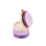 An Amethyst Gold Pill Box