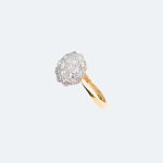 Edwardian Diamond Daisy Cluster 18ct Gold ring