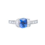 A Sapphire and Diamond Ring