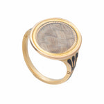 A Georgian Enamel Mourning Hair Ring