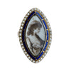 Georgian Navette Enamel, Pearl & Gold Mourning Ring