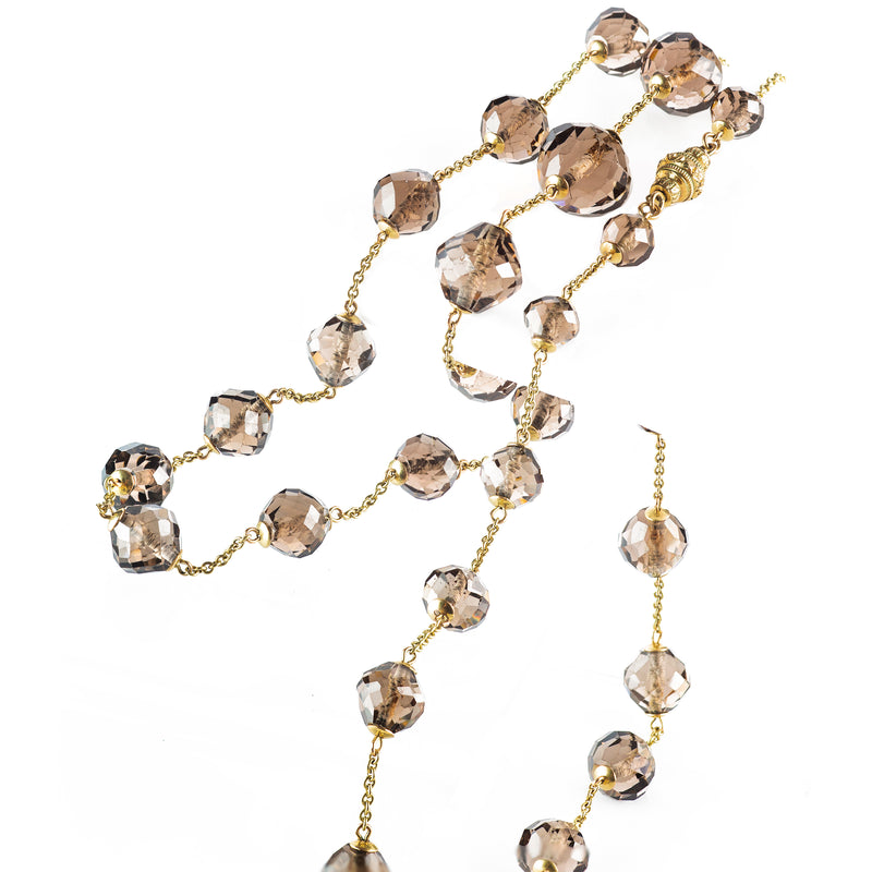 A Smoky Quartz Beaded Necklace