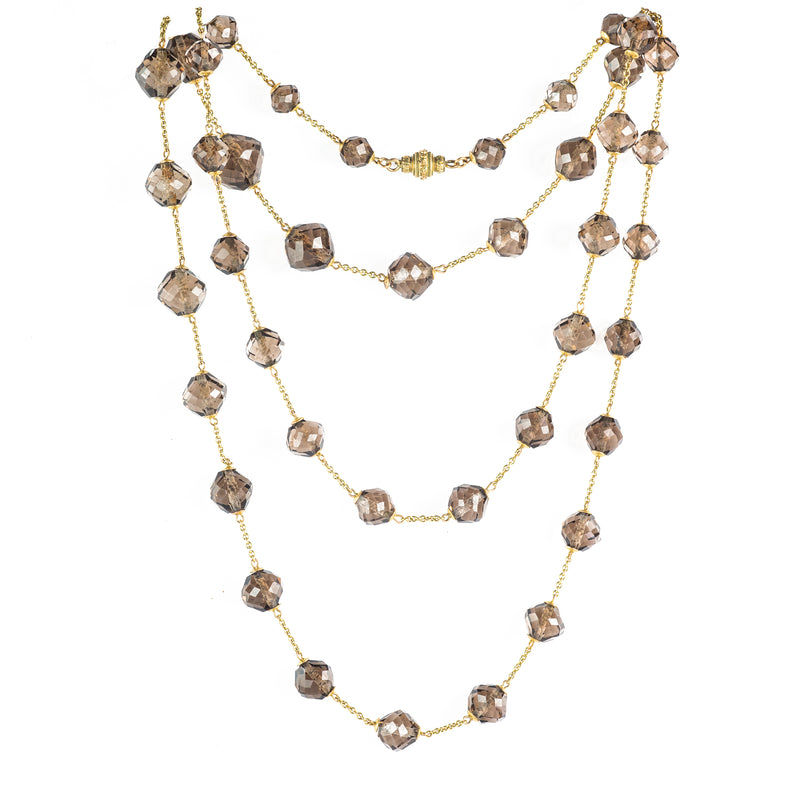 A Smoky Quartz Beaded Necklace