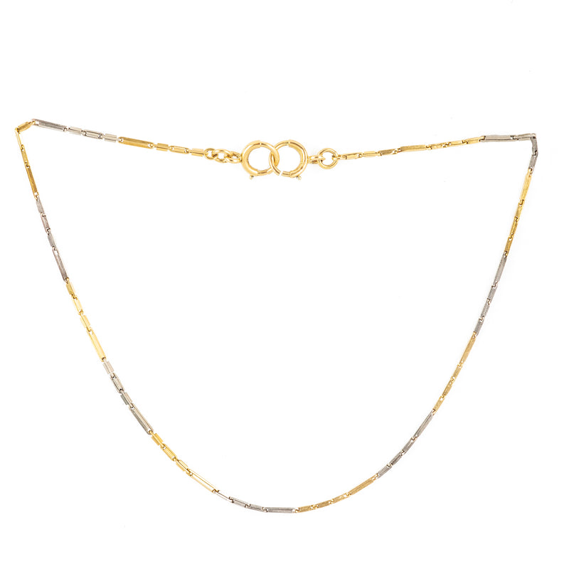 A Platinum and Gold Double Wrap Bracelet