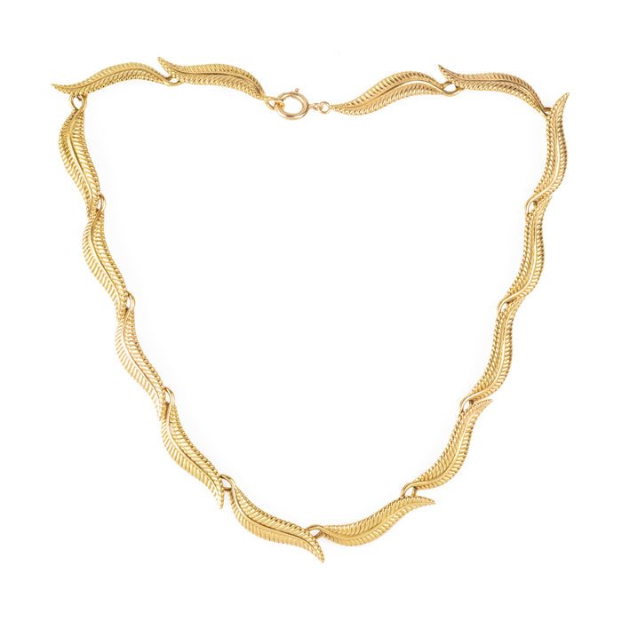 Gold Leaf Collar Necklace