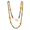 A Necklace of Agate Beads with Rock Crystal Dragon Hook