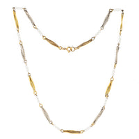 Gold Platinum Pearl Chain c.1950s