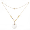 A Gold Rock Crystal Heart Pendant Necklace