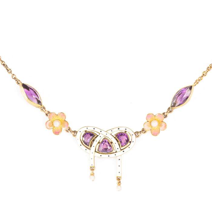 Gold Amethyst Necklace