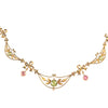 A Fifteen Carat Gold Peridot Tourmaline Necklace