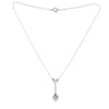 A Sapphire Diamond Platinum Necklace