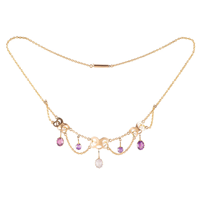 Gold and Amethyst Necklace