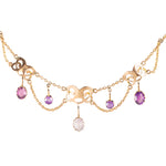 A Gold and Amethyst Necklace