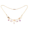 A Gold and Amethyst Necklace