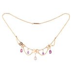 A Gold and Amethyst Necklace