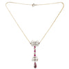 A Garnet and Enamel Pendant Necklace