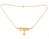 A French Aquamarine Gold Leaf Necklace