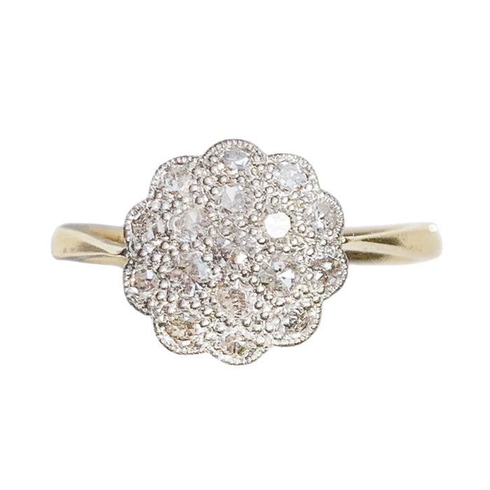 Antique Diamond Daisy Ring by Cropp and Farr