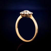 Antique Gold Daisy Diamond Ring