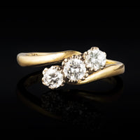 Three Stone Diamond Gold Ring
