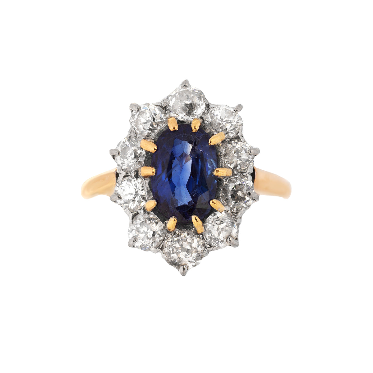 Antique Diamond Sapphire Ring