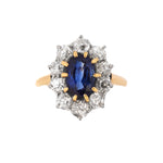 A Diamond and Sapphire ring