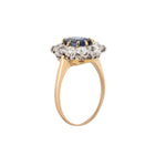 An Antique Diamond Sapphire Ring