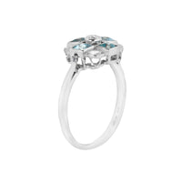Aquamarine Diamond ring