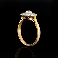 Gold Diamond Daisy Ring