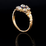 A Victorian Diamond Enamel Gold Ring