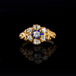 A Victorian Diamond Enamel Gold Ring
