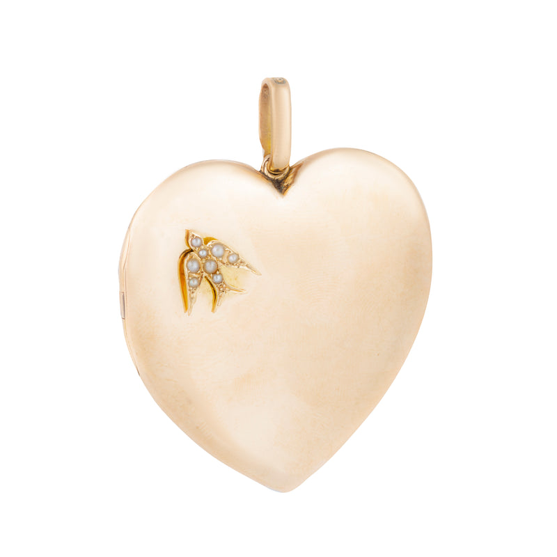 A Large Gold Heart Locket
