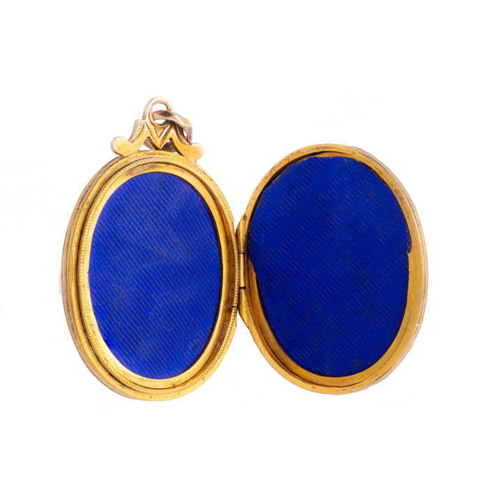 18ct Gold Engraved Locket