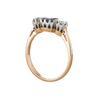 A Three Stone Sapphire Diamond Ring