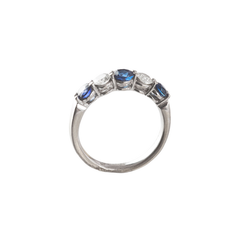 A Modern Sapphire Diamond Ring