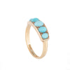 A Five Stone Turquoise Gold Ring