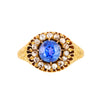 A Sapphire and Diamond Cluster Ring
