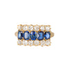 A 1930's Burmese Sapphire & Diamond Ring