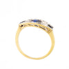 A Diamond and Sapphire Ring