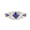 A Diamond and Sapphire Ring