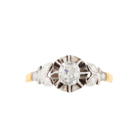Antique Diamond Gold Platinum Ring