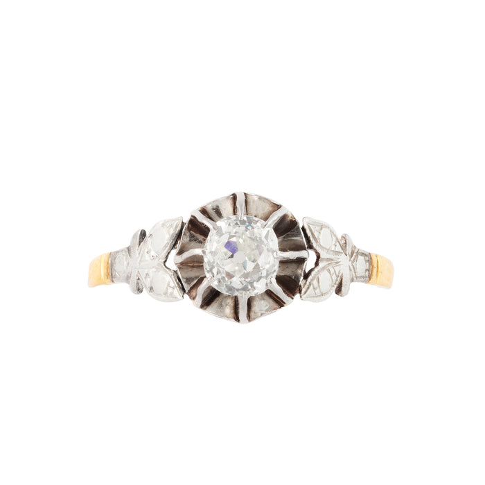 Antique Diamond Gold Platinum Ring