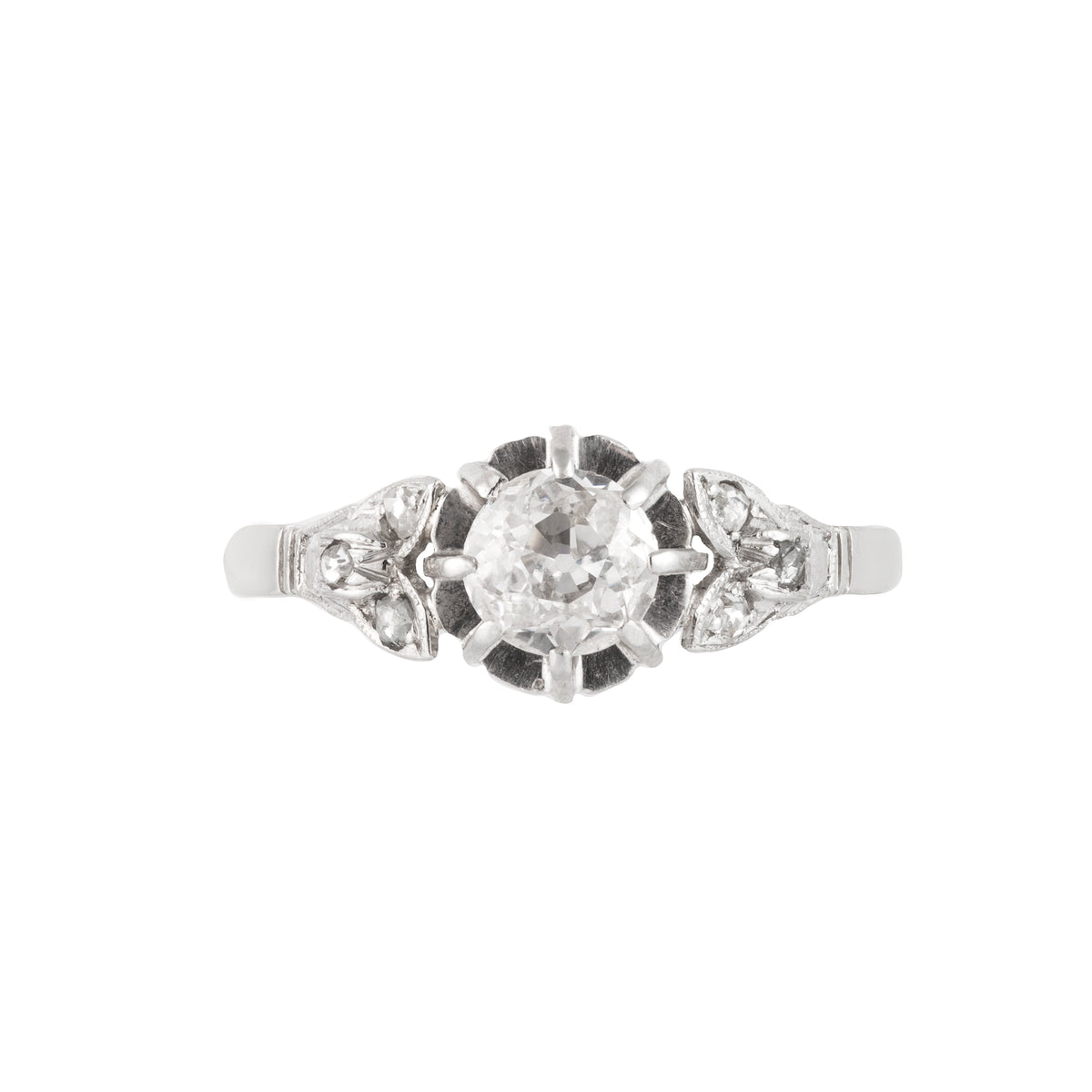 Antique Diamond Platinum Ring
