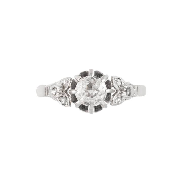 Antique Diamond Platinum Ring