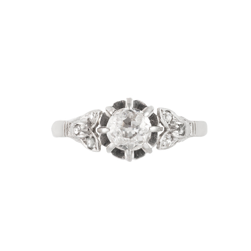 Antique Diamond Platinum Ring