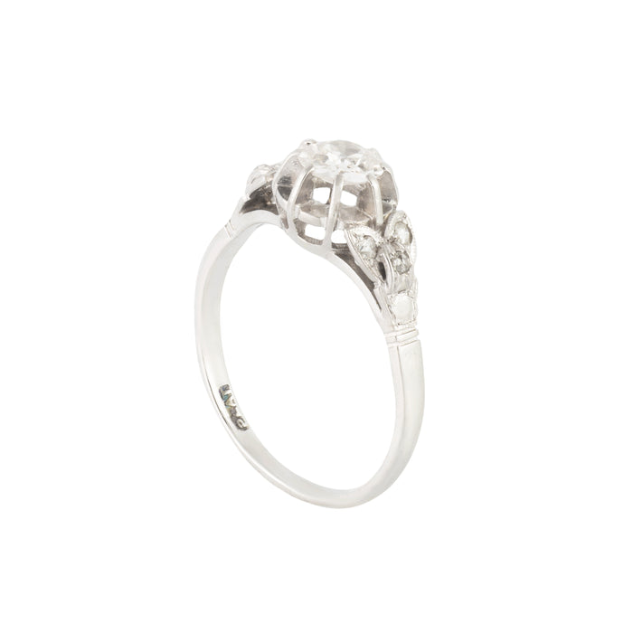 Antique Diamond Platinum Ring