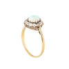 An Opal and Diamond Cluster Ring
