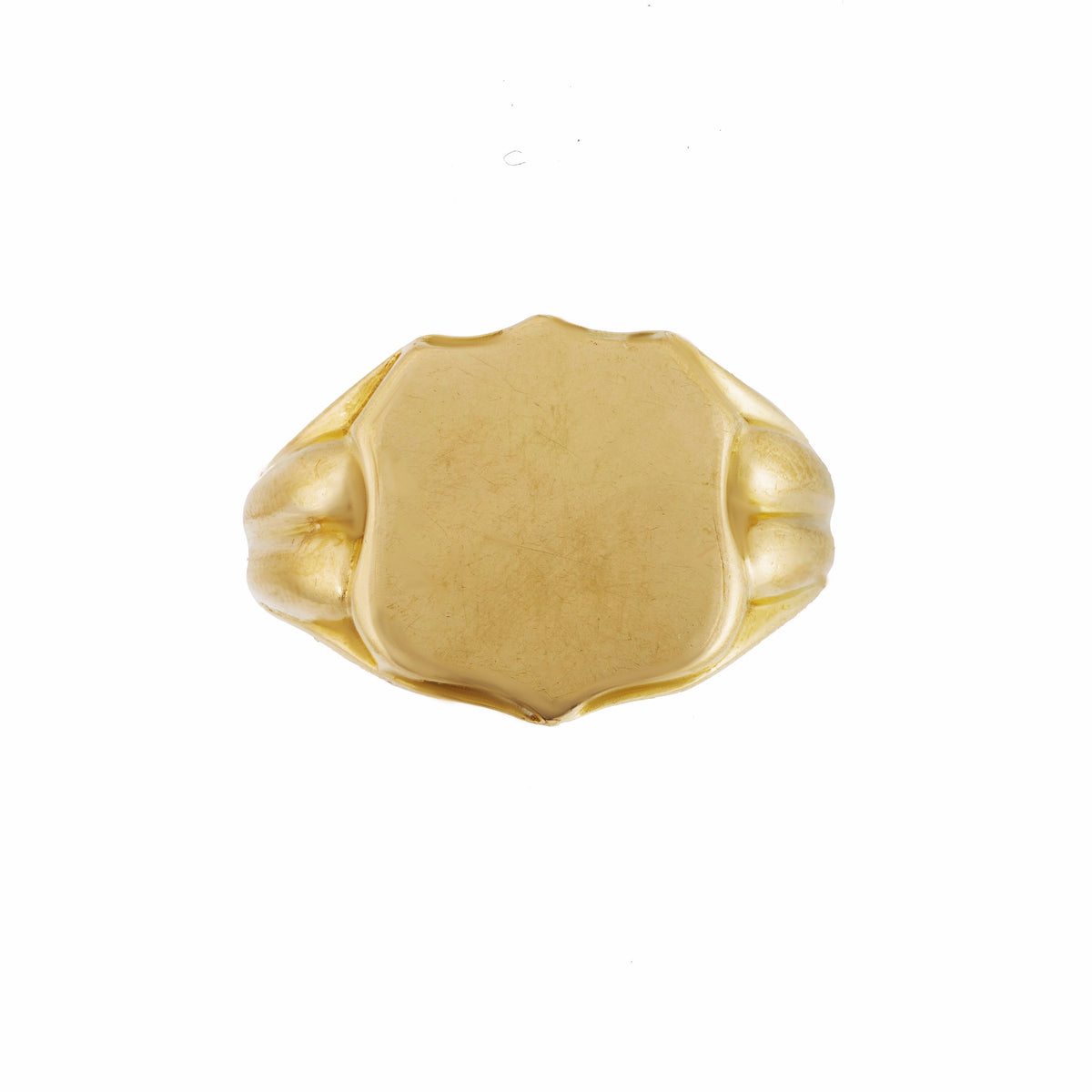 Gold Shield Signet Ring